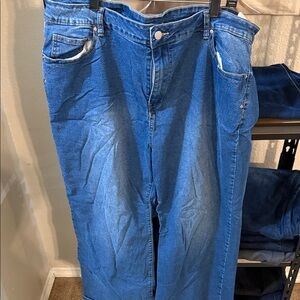 SHEIN Women's Straight Leg Blue Jeans